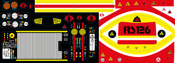 Cobra Roboskull Stickers GI Joe Action Force